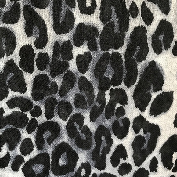 Leopard Print Scarf Wrap Shawl Oversized New Black Gray Woman Within - Picture 6 of 13